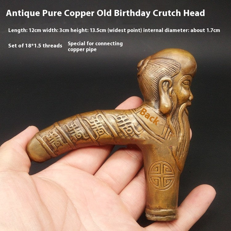 Copper Walking Stick Solid Head Hand Pieces Copper Walking Stick Solid Head Hand Pieces